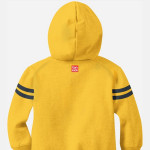 Boys Mustard Printed Hooded Sweatshirt