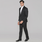 Men Black Solid Slim Fit Tuxedo Suit