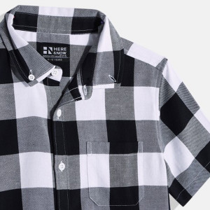 Boys Opaque Checked Cotton Casual Shirt