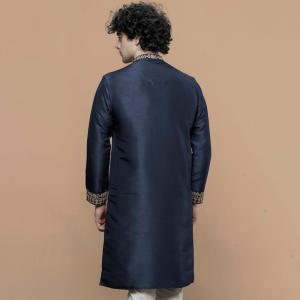 Men Yoke Design Flared Sleeves Thread Work Kurta