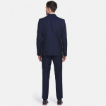 Men Single Breasted Slim Fit 3-Peice Self-Design Formal Suit