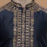 Men Yoke Design Flared Sleeves Thread Work Kurta